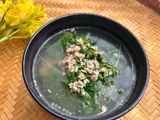 Canh xà lách xoong nấu thịt băm