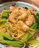 Mì xào tôm cải ngọt