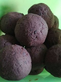 Foto resep Bola ubi ungu coklat meleleh