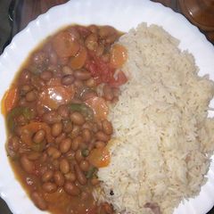 A picture of Rice with beans.