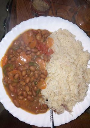 A picture of Rice with beans.