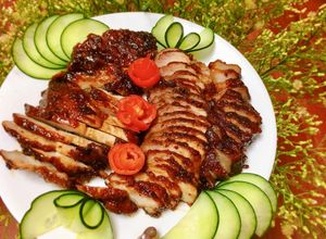 Hình của món Thịt heo chiên, ram nước mắm.