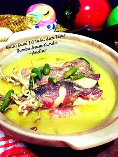 Foto resep Gulai Cumi Isi Tahu dan Telur Bumbu Asam Kandis