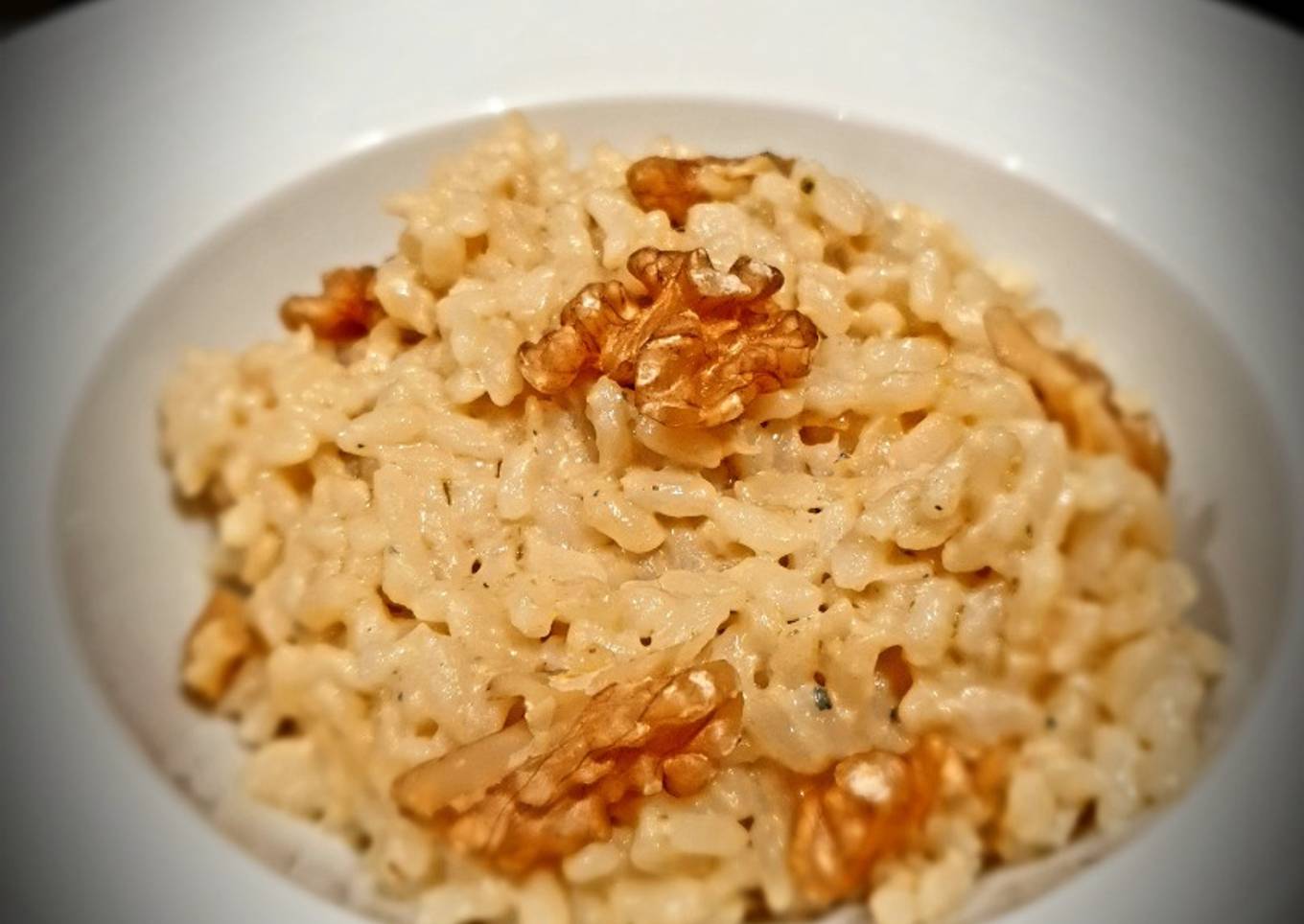 Risotto gorgonzola et noix