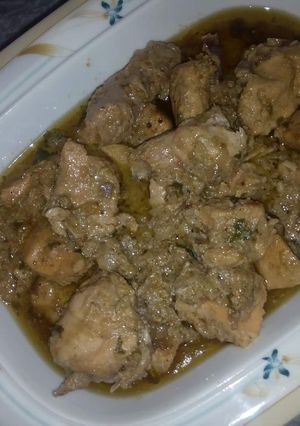 A picture of White chicken karhai.