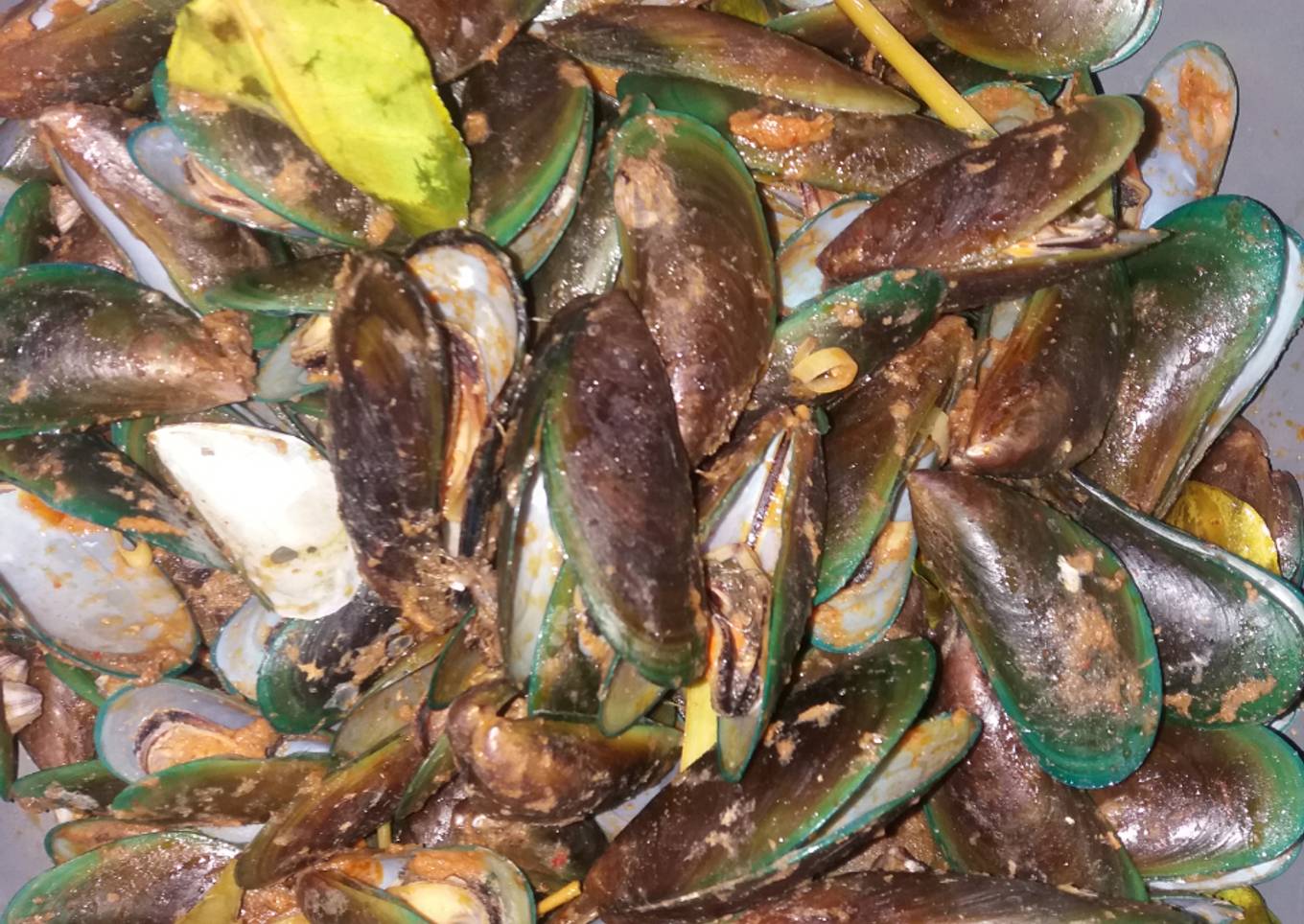 Resep Kerang Hijau bumbu Rendang Anti Gagal