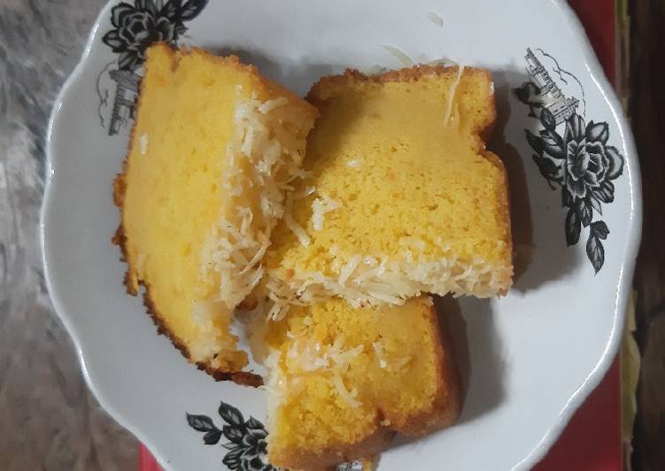 Cara Menyiapkan Cheese Pumpkin cake / kue labu kuning keju, Bisa Manjain Lidah
