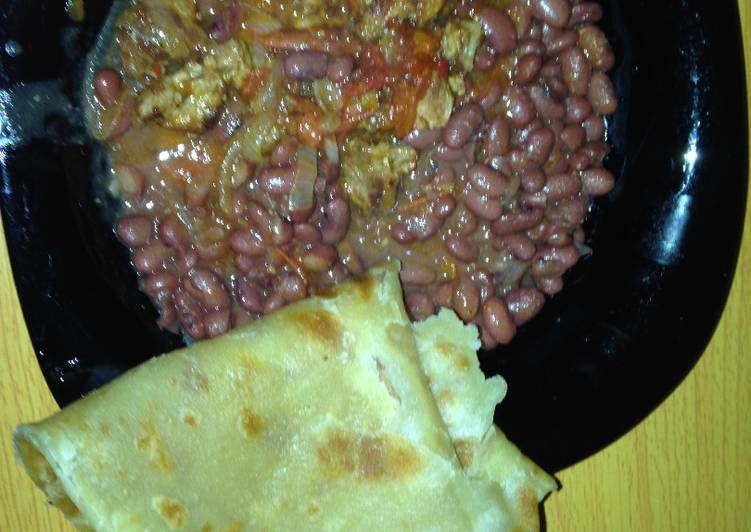 Just Do It Beans soup served with chappati