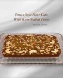 Festive Soya Flour Cake with Rum-Soaked Fruits
