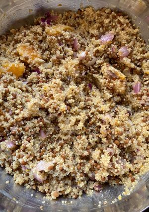 Une photo de Salade de quinoa au lentille et feta 🧀