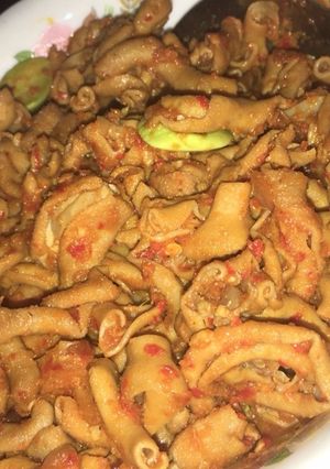 Foto resep Usus Ayam Masak Pedas