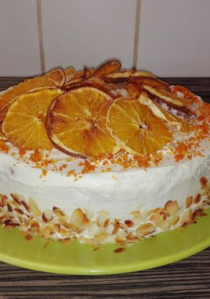 Sült narancsos diótorta recept fotója