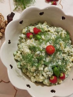 عکسی از دستور سالاد پیازچه و سیب زمینی