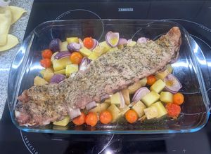 Una foto de Costillar de cerdo al horno