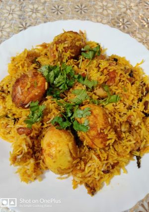 A picture of Egg Biryani.