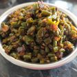 Green Cowpea Beans - Brinjal Sabzi