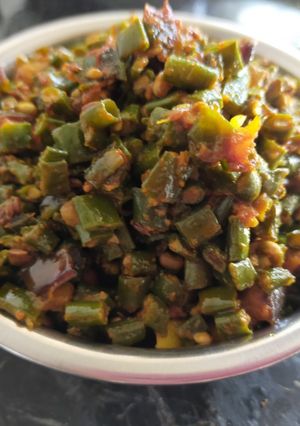 A picture of Green Cowpea Beans - Brinjal Sabzi.