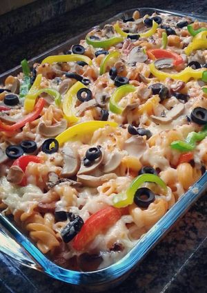 صورة لوصفة مكرونة البيتزا