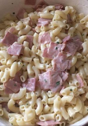 Sonkás tejszínes tészta recept fotója