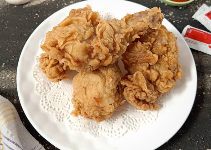Resep Ayam Goreng Crispy Ala Kfc Awet Renyah Oleh Nauzaery Setyo Cookpad