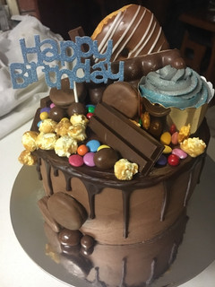 A picture of Delicious moist chocolate cake.