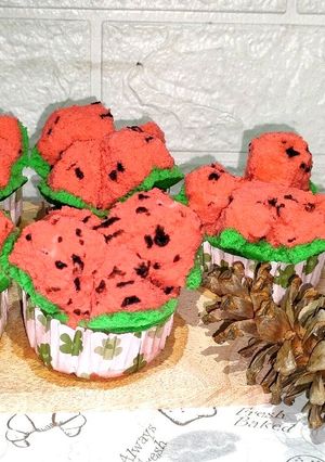 Foto resep Bolu Kukus Semangka