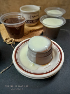 Foto resep Puding Coklat Kopi vla Vanila