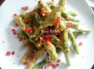 Foto resep Buncis Cabe Garam ala Restoran Chinese