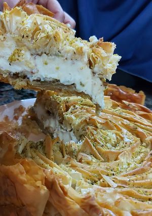 عکسی از دستور چیز کیک باقلوا