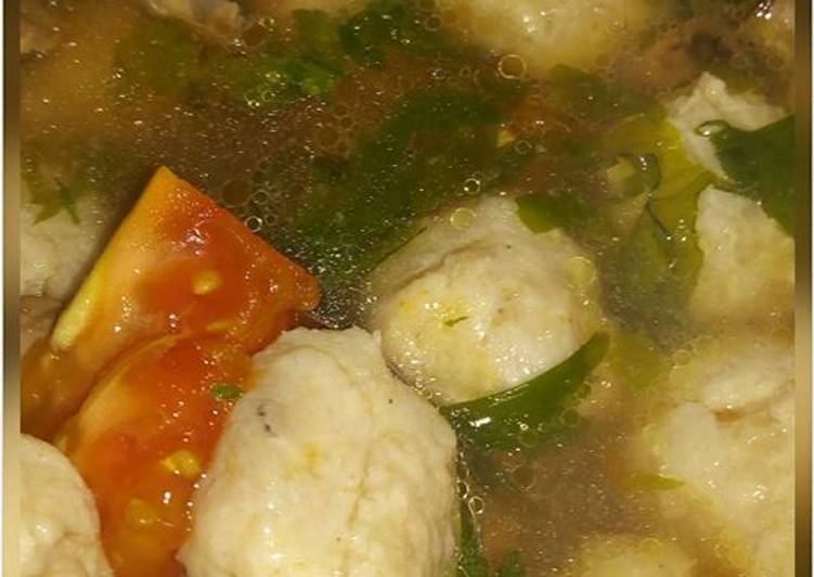 Recipe of Ultimate Bakso Ayam Sederhana (Simplified Indonesian Chicken Meatballs)