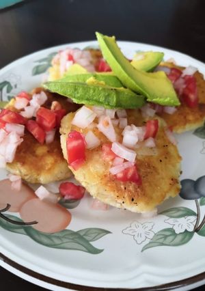Una foto de Tortitas de Papa con avena y queso