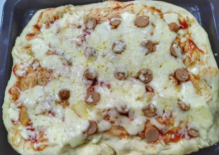 Pizza sosis mozarella oven
