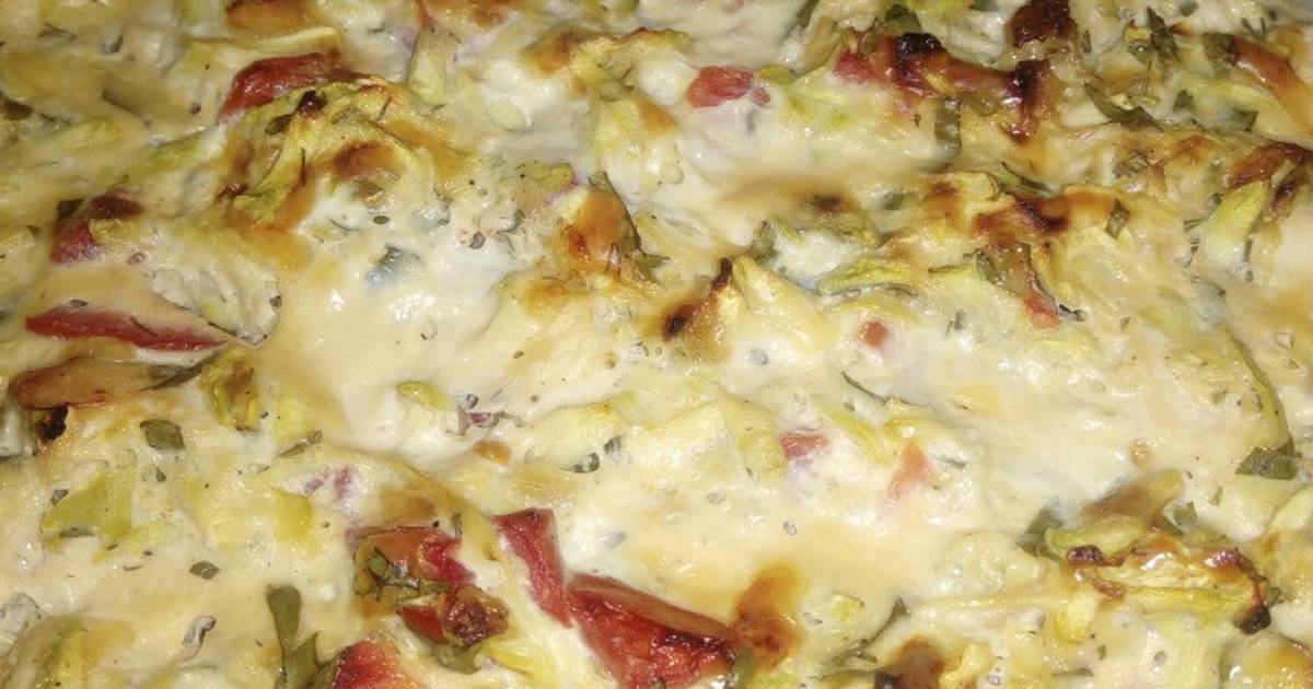 Запеканка Из Кабачков С Курицей Фото