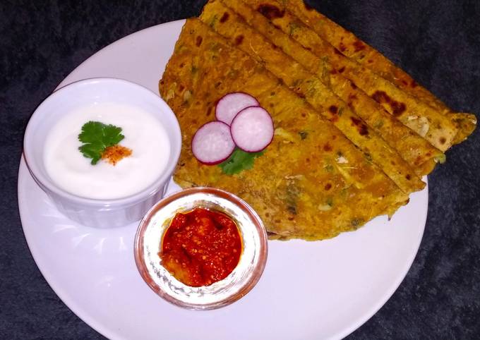 Doodhi Thepala (bottle gourd paratha/indian flat bread)