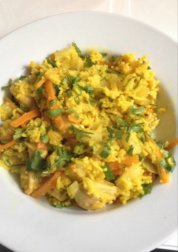 Una foto de Pollo al curry