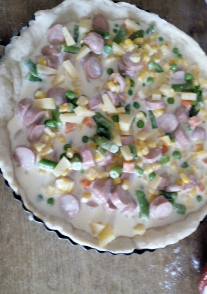 Una foto de Tarta de verduras y queso