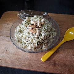 A picture of Onion chilli jeera rice.
