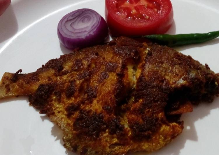 Easiest Way to Make Super Quick Homemade Pomfret fish fry