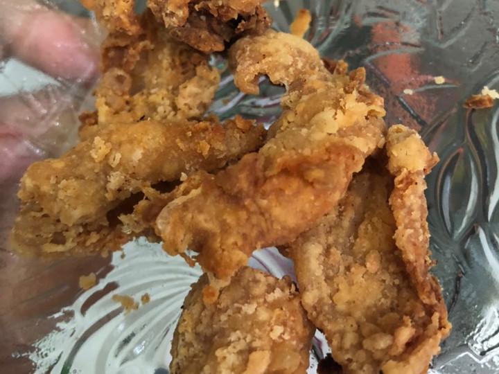 Langkah Mudah untuk Menyiapkan Kulit ayam gurih crispy Ekonomis Untuk Jualan