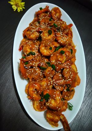 হানি গার্লিক শ্রিম্প রেসিপির প্রধান ছবি