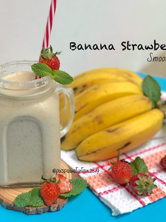 Foto resep Banana Stawberry Smoothies