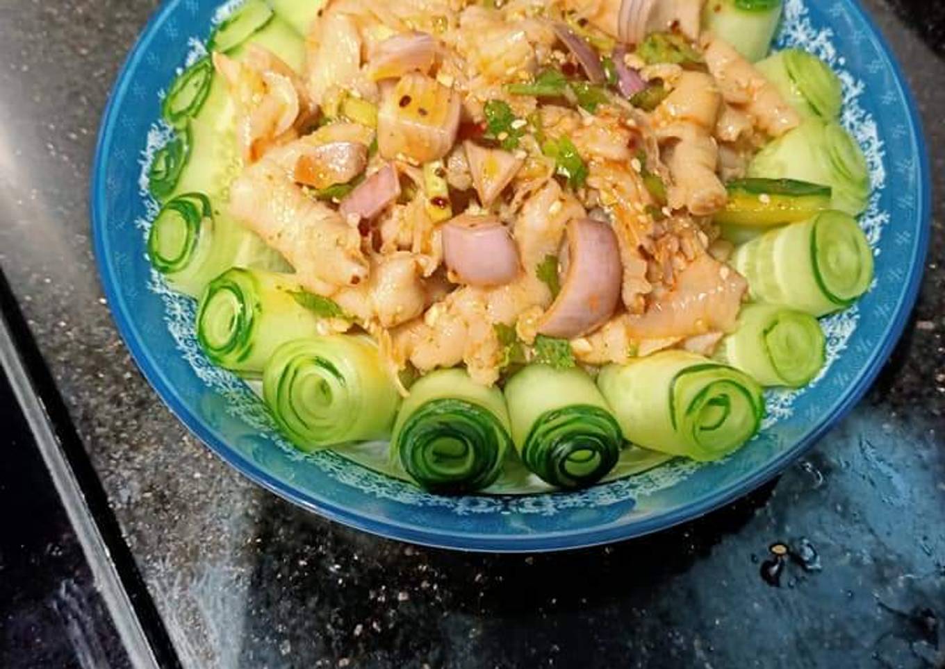 Thailand chicken feet salad(Ceker Salad Thailand)