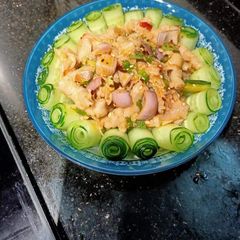 Thailand chicken feet salad(Ceker Salad Thailand) A picture of Thailand chicken feet salad(Ceker Salad Thailand).