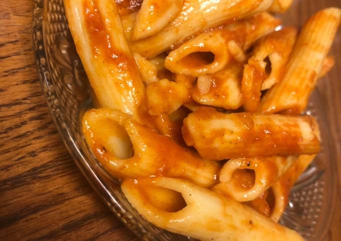 Penne with sauce 3 ingredients fast easy