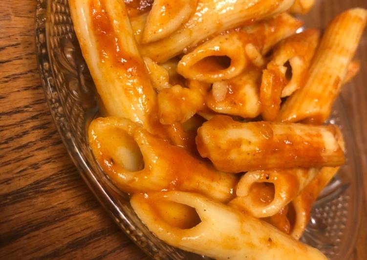 Steps to Make Any-night-of-the-week Penne with sauce 3 ingredients fast easy