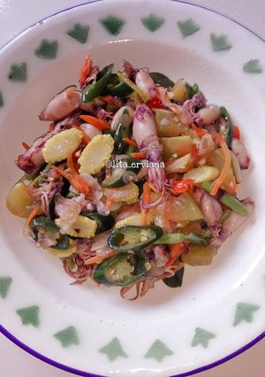 Foto resep Tumis cumi asin mejiku