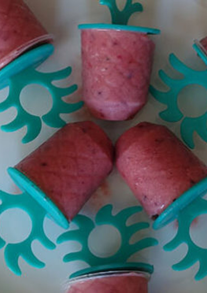 Una foto de Polos de frutas con sirope de ágave
