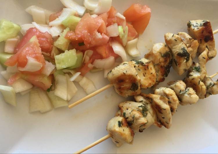 Pinchitos de pollo souvlaki