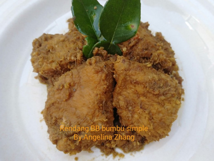 Ternyata begini lho! Cara termudah membuat Rendang Daging Bumbu Simple  nagih banget