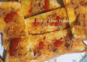 Masakan Unik Roti Bakar Abon Pedas Mantul Banget